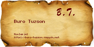 Buro Tuzson névjegykártya